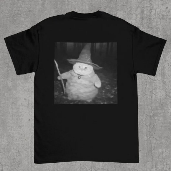 Wizard Cat Shirt, Cat Wizard In The Woods, Funny Cat Meme Shirt - Picture 1 of 4